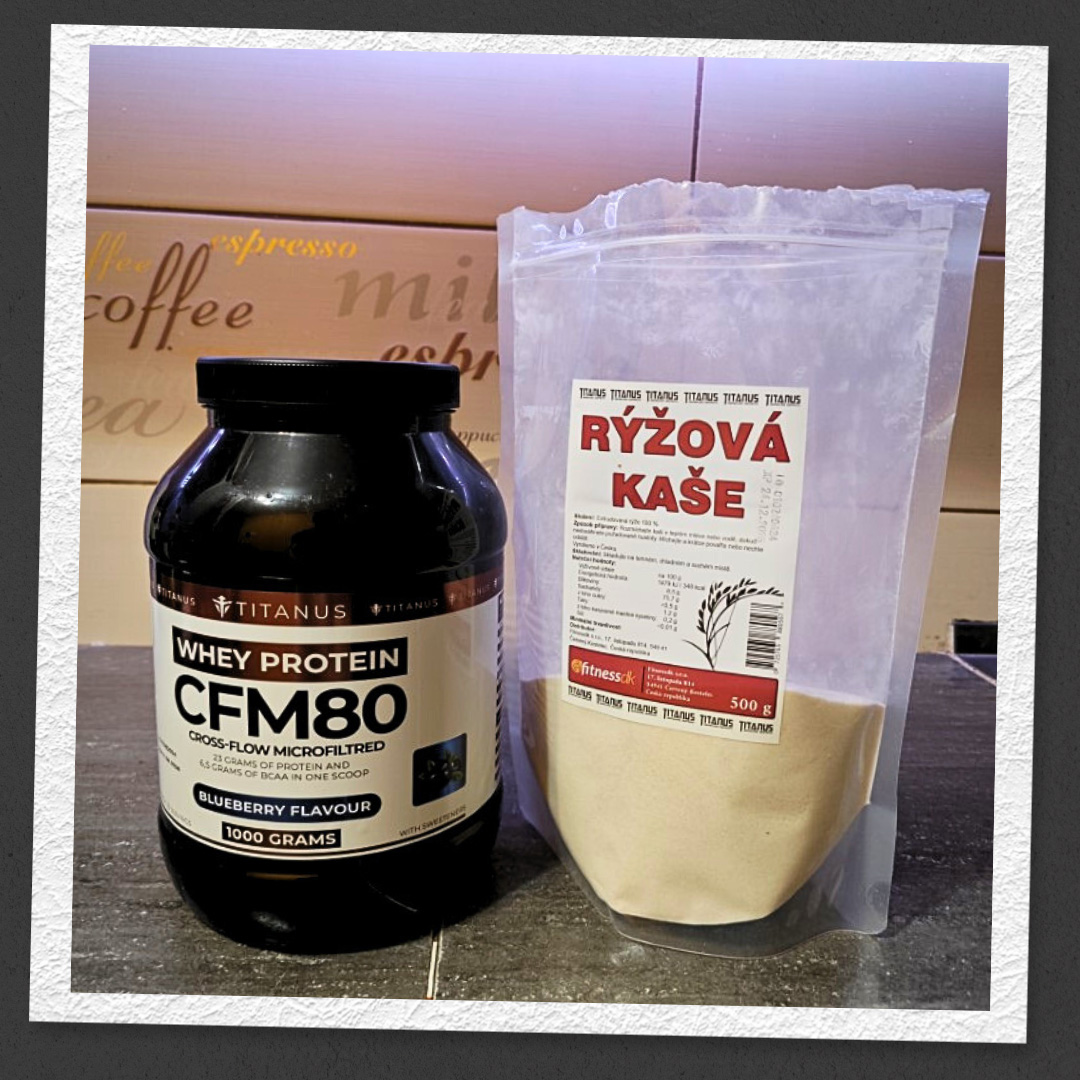 Titanus Whey Protein CFM 80 s rýžovou kaší
